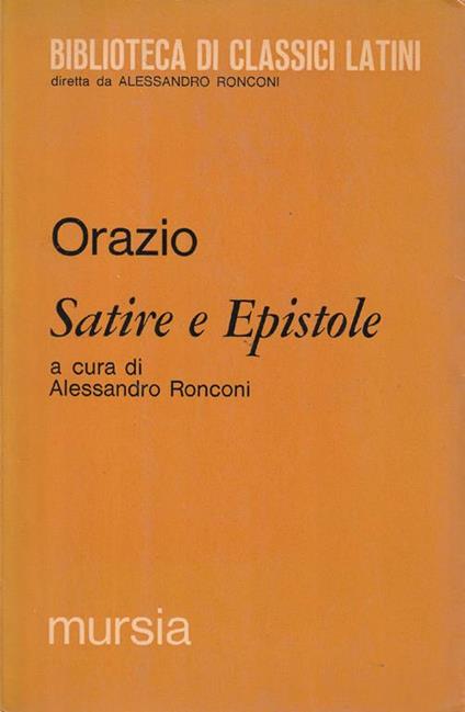 Satire e Epistole - Orazio - copertina