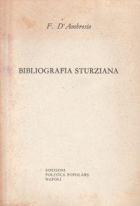Bibliografia sturziana - F. Dambrosio - copertina