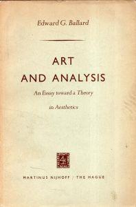 Art and Analysis. An Essay toeard a Theory in Aesthetics - copertina
