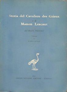 Storia del Cavaliere des Grieux e di Manon Lescaut - Antoine-François Prévost - copertina