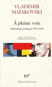 A pleine Voix. Anthologie poétique 1915-1930 - copertina