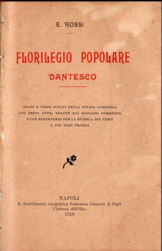 Florilegio popolare dantesco - copertina
