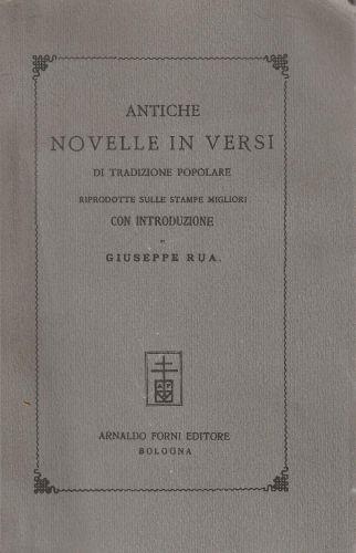Antiche novelle in versi di tradizione popolare - copertina