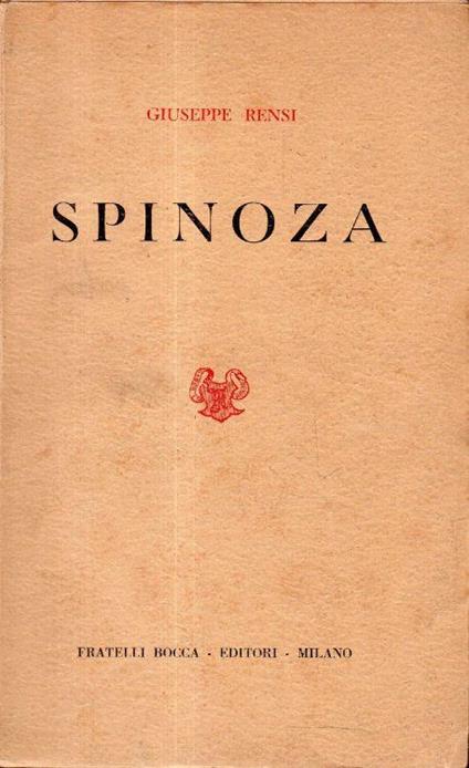 Spinoza - Giuseppe Rensi - copertina