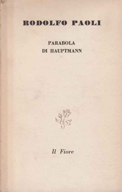 1° edizione! Parabola di Hauptmann - R. Paoli - copertina
