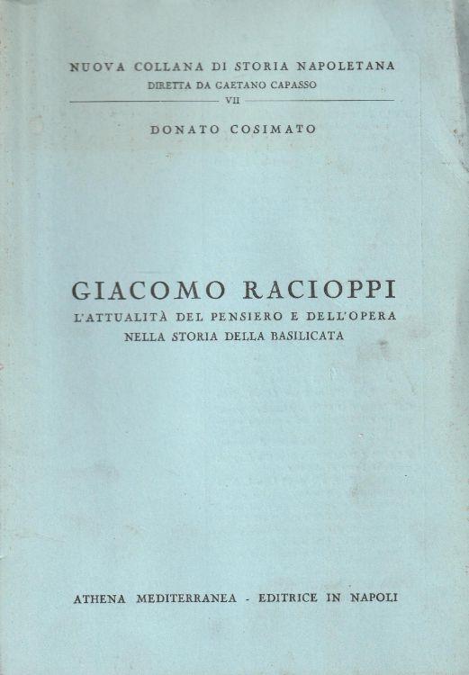 Giacomo Racioppi: l'attualità del pensiero e dell'opera nella storia della Basilicata - copertina