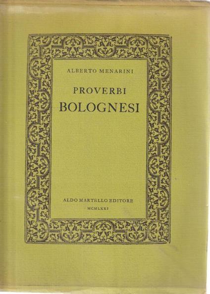 Proverbi bolognesi - copertina
