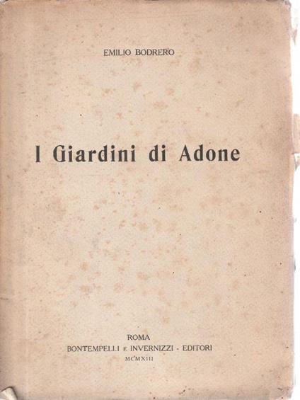 I Giardini di Adone - copertina