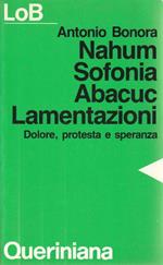 1° edizione! Nahum, Sofonia, Abacuc, Lamentazioni : dolore, protesta e speranza