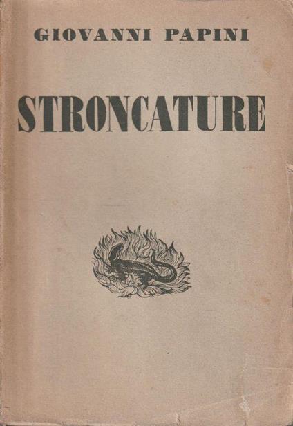 Stroncature (1904-1931) - copertina