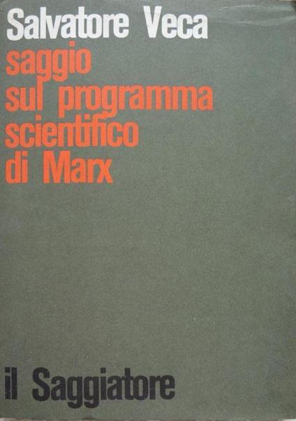 Saggi sul programma scientifico di Marx - copertina