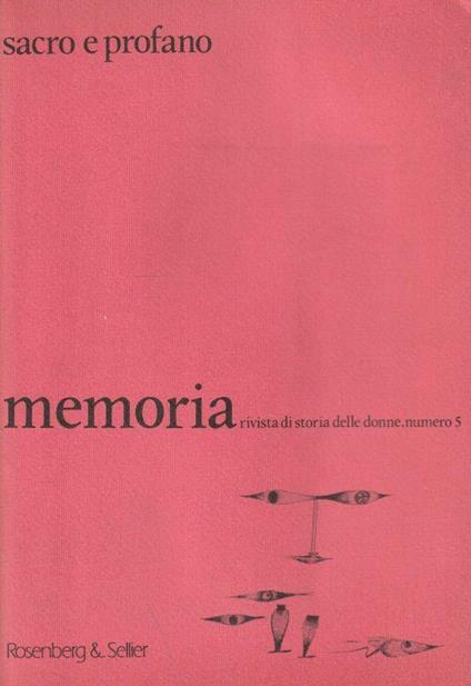 Sacro e profano (vol. 5 della rivista "memoria") - copertina