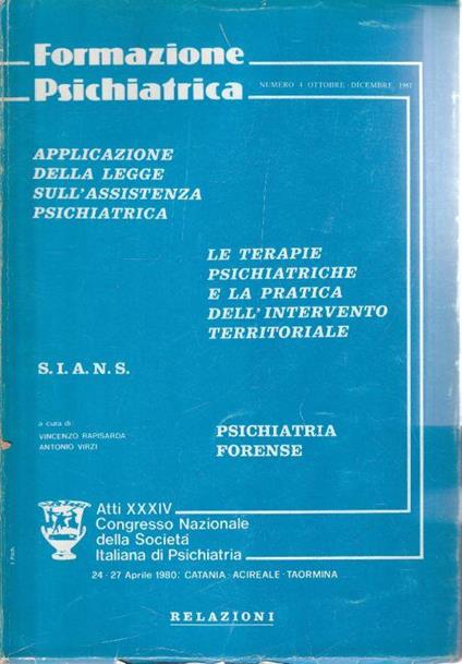 Formazione psichiatrica n° 4 - 1981 - copertina