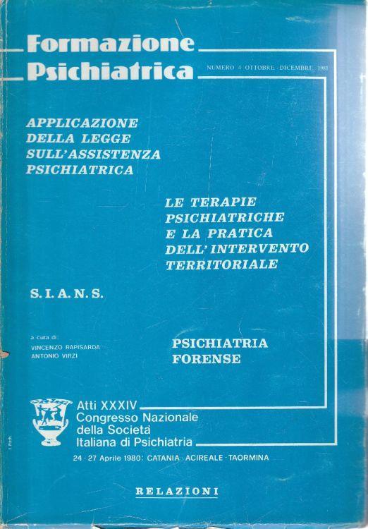Formazione psichiatrica n° 4 - 1981 - copertina