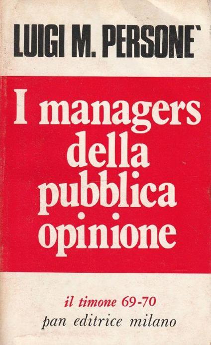 I managers della pubblica opinione - copertina
