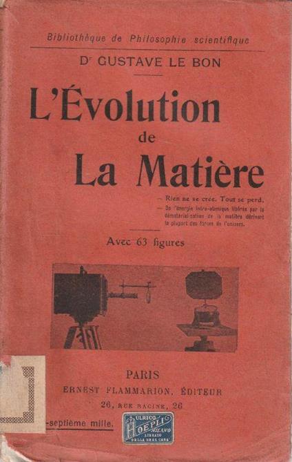 L' Evolution de la Matière - Rien se crée. Tout se perd - copertina
