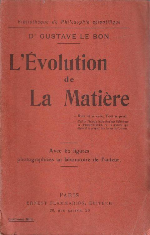 L' évolution de la matière - copertina