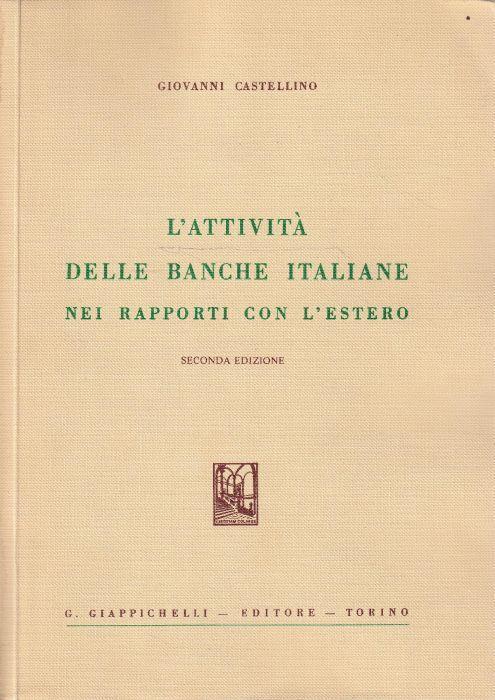 L' attività delle banche italiane nei rapporti con l'estero - copertina