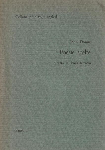 Poesie scelte - John Donne - copertina