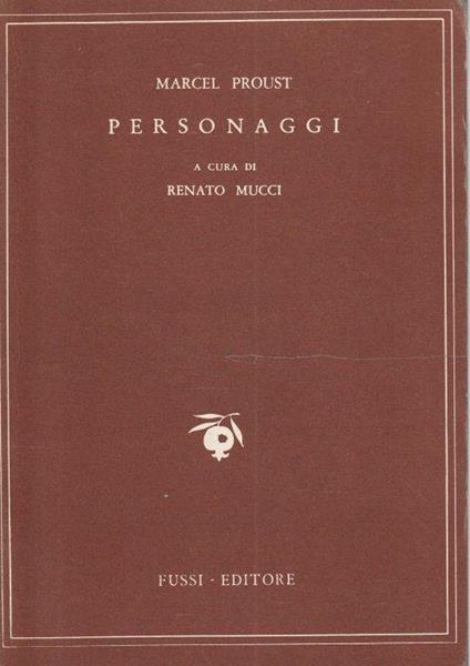 Personaggi di Marcel Proust (a cura di Renato Mucci) - copertina