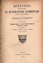 Questioni riguardanti Le Matematiche Elementari