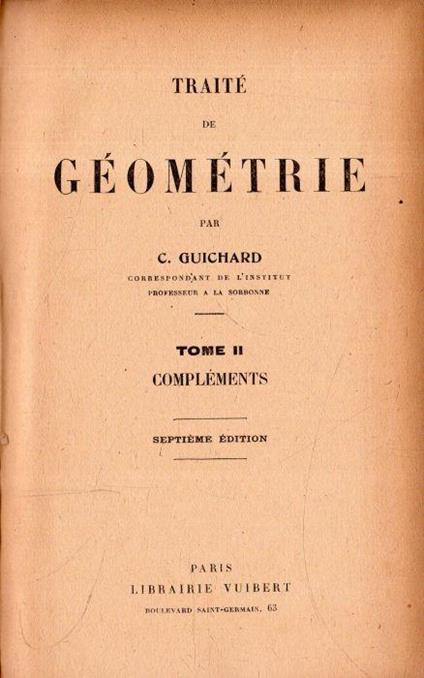 Traité de Géométrie - copertina