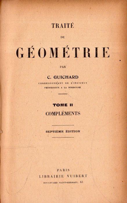 Traité de Géométrie - copertina