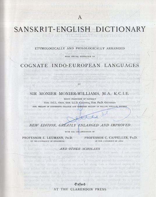 A Sanskrit-English Dictionary - copertina