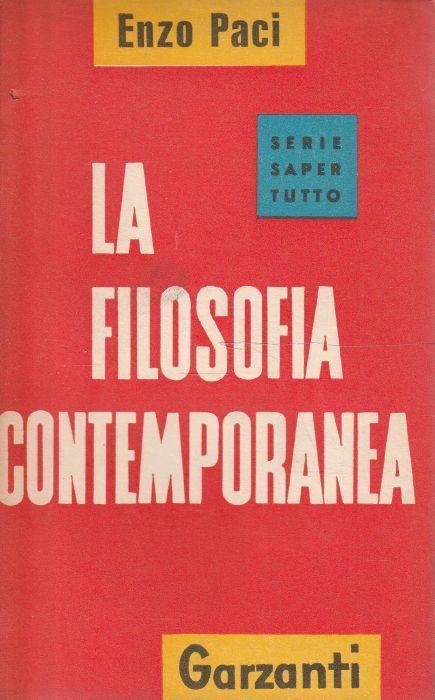La filosofia contemporanea - copertina