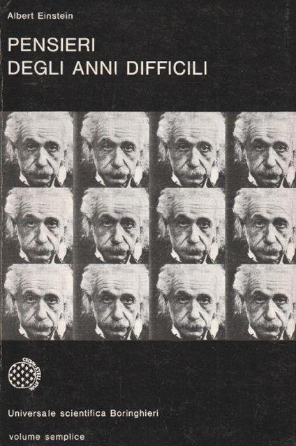 Pensieri degli anni difficili di Albert Einstein - copertina