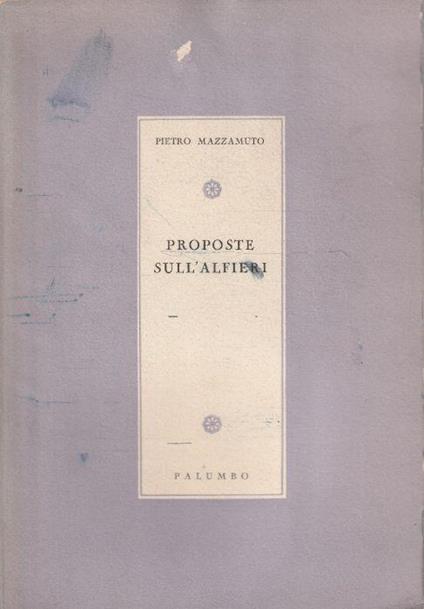 Proposte sull'Alfieri - copertina