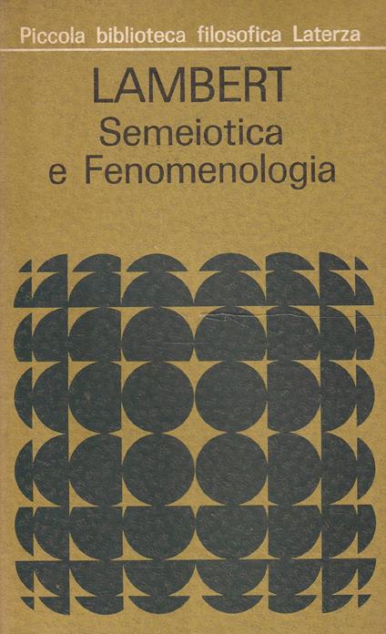 Lambert. Semeiotica e Fenomenologia - Lamberto Lamberti - copertina