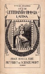Studi Di Letteratura E Filosofia Latina - Ettore Stampini - Fratelli Bocca