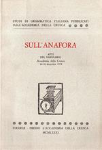 Sull'Anafora: Atti del Seminario Accademia della Crusca 14-16 dicembre 1978