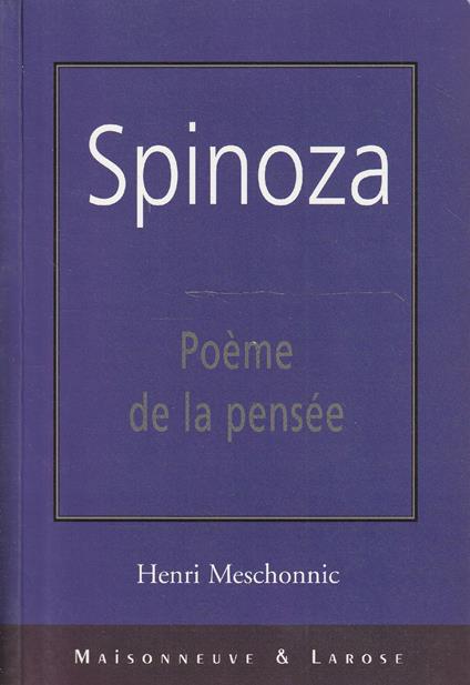 Spinoza : poème de la pensée - Henri Meschonnic - copertina