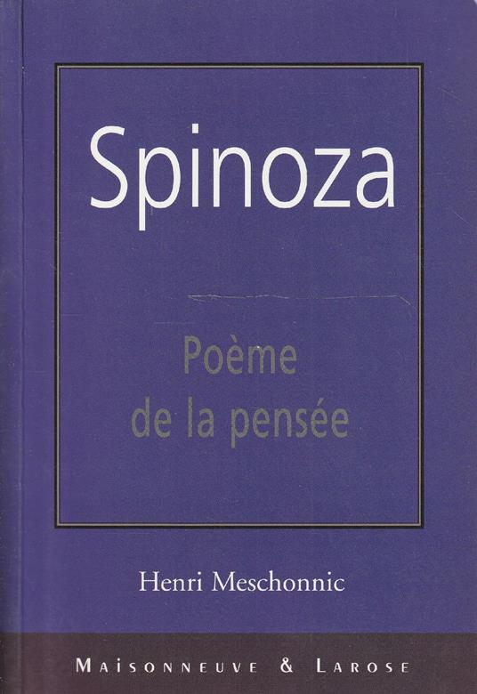 Spinoza : poème de la pensée - Henri Meschonnic - copertina