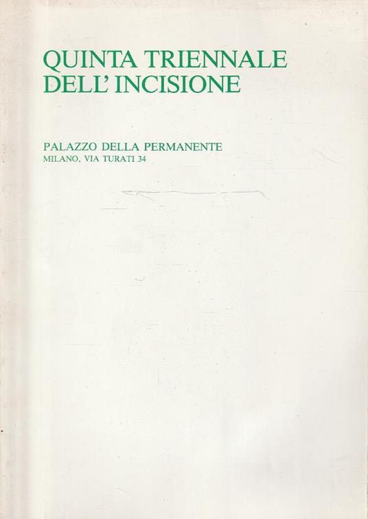 Quinta Triennale dell'Incisione - copertina