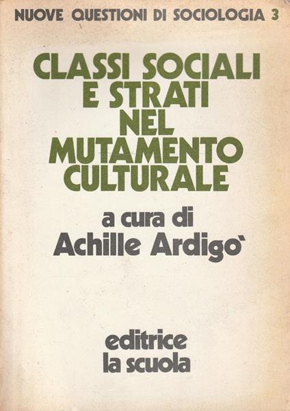 Classi sociali e strati nel mutamento culturale - copertina