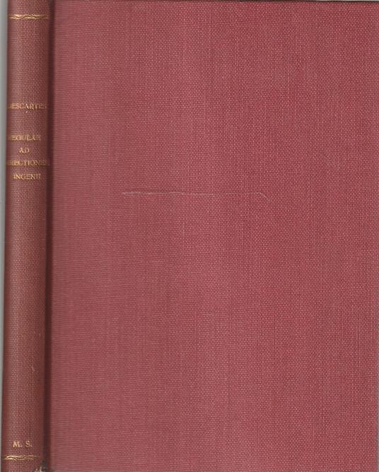 Regulae ad directionem ingenii. Regole per la guida dell'intelligenza - Renato Cartesio - copertina