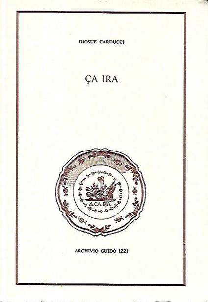 Ça ira : versi e prosa - copertina