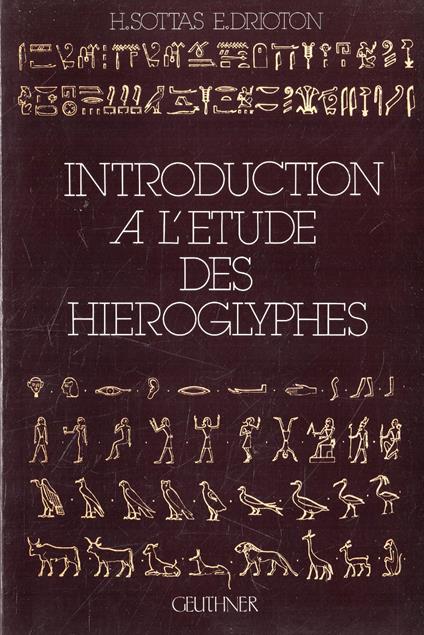 Introduction a l'Etude des Hieroglyphes - copertina