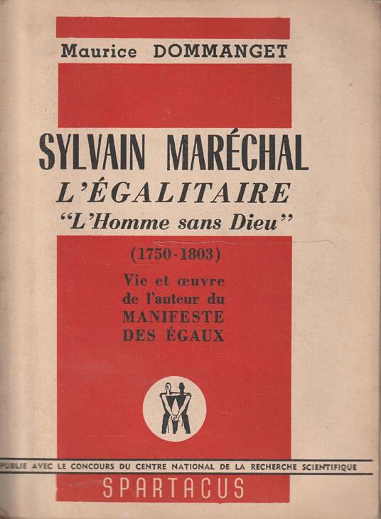 Sylvain Maréchal. L'égalitaire ""L'Homme sans Dieu" - copertina