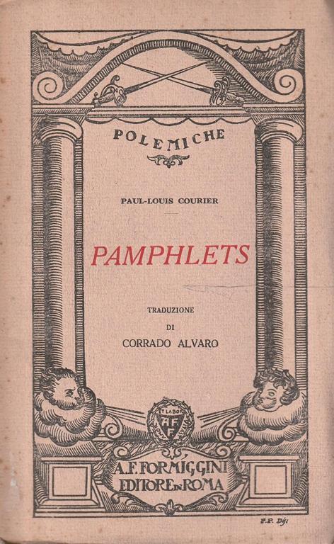 Pamphlets. Traduzione di Corrado Alvaro - copertina