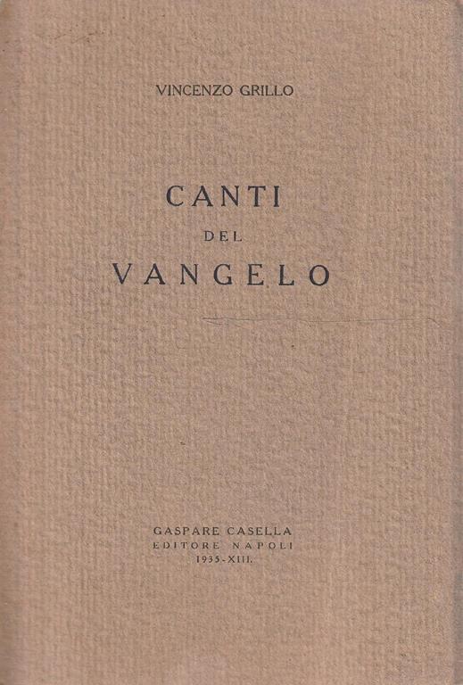 Canti del Vangelo - Vincenzo Grillo - copertina