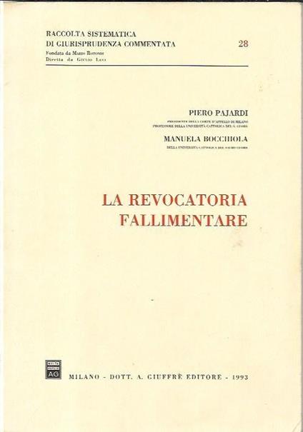 La revocatoria fallimentare - copertina