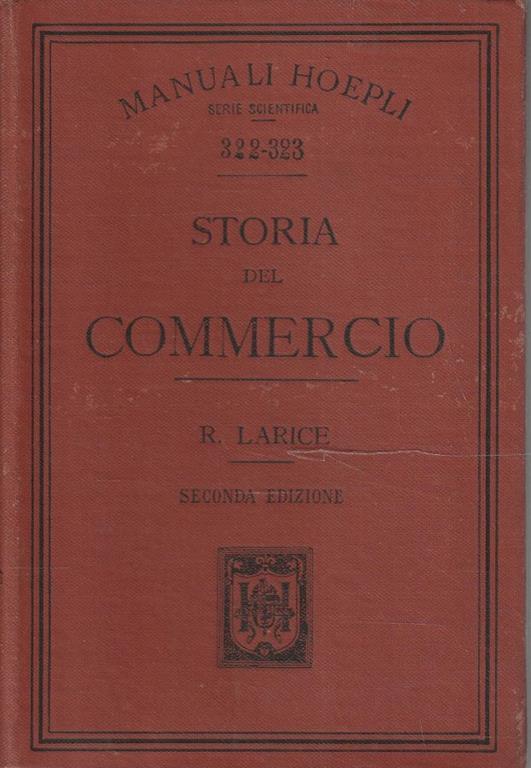 Storia del commercio - R. Larice - copertina