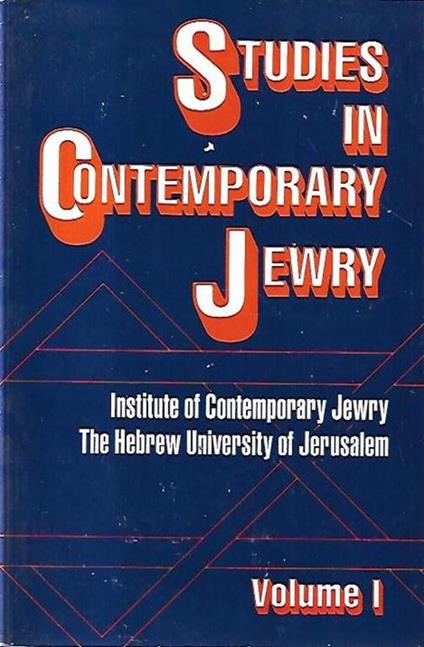 Studies in contemporary Jewry, volume I - Jonathan Frankel - copertina