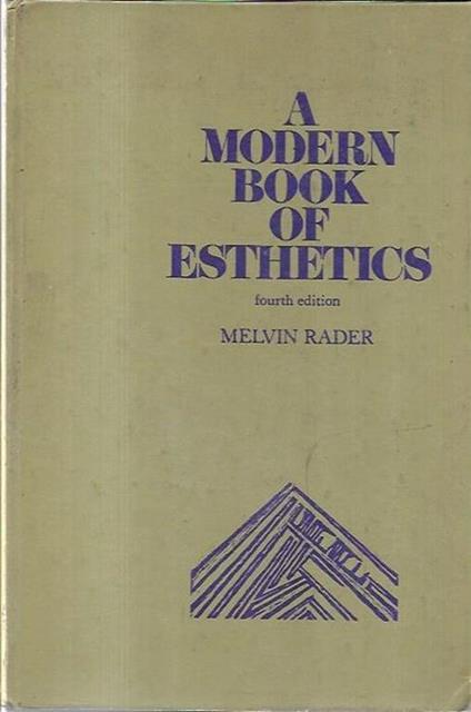 A modern book of esthetics: An antology - copertina