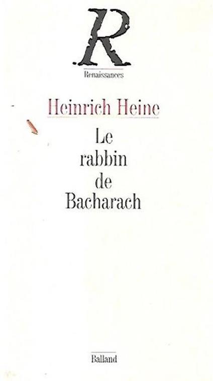 Le rabbin de Bacharach - Heinrich Heine - copertina