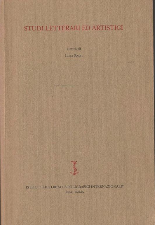 Studi letterari ed artistici - copertina